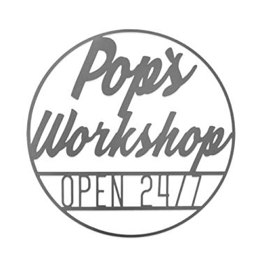 Imagem de ROCC RUSTED ORANGE CRAFTWORKS CO. Placas Circulares Vintage - Placa De Oficina Pops Para Homens Decoração Personalizada Parede Garagem Personalizadas Masculinas Mancave Metal