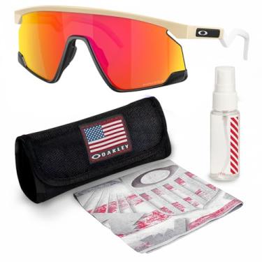 Imagem de OAKLEY Óculos de sol com lentes BXTR OO9280 PRIZM com kit oficial de óculos, Armação fosca Desert Tan | Lente rubi Prizm, 39 mm