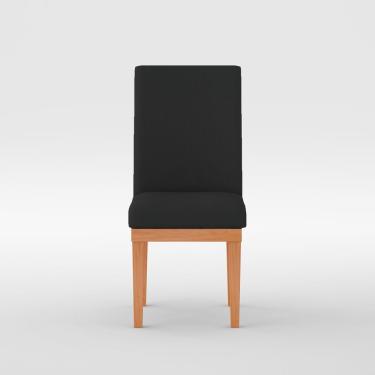 Imagem de Cadeira Para Mesa De Jantar Estofada Reforçada preta