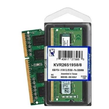 Imagem de Memória Ram Valueram 8Gb 1X8Gb Kingston Kvr26S19S8/8