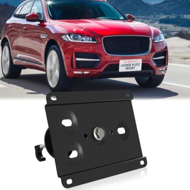 Imagem de Suporte de placa de carro para para-choque dianteiro compatível com Jaguar XE XF F-Pace sem broca grade frontal moldura de placa de carro kit de montagem de suporte antifurto acessórios de carro