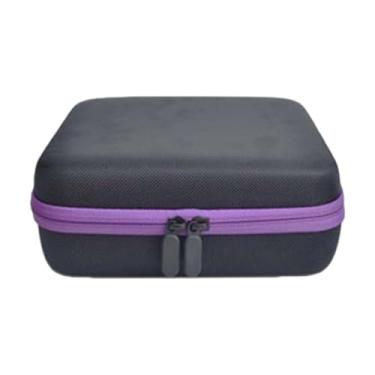 Imagem de YWJLQH Caixa de dados, bolsa de dados, mesa, jogo de tabuleiro com bandeja removível com fenda, organizador à prova de choque, suporte para transporte, caixa, Roxo