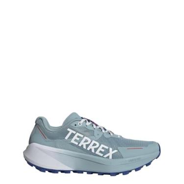 Imagem de adidas Tênis de corrida masculino Terrex Agravic 3 Trail, Cinza mágico/branco/azul semi lúcido, 44