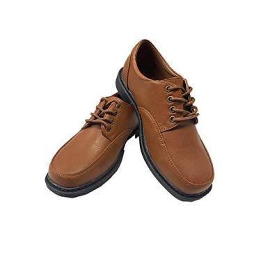 Imagem de Sapato social infantil masculino Lito – comunhão com cadarço – casamento, formatura, sapato fosco formal, Marrom, 10 Toddler