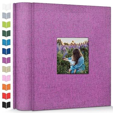 Imagem de Artfeel Álbum De Fotos 4X6 Com 1000 Bolsos, Álbuns Deslizantes, Capa Linho, Janela Frontal, Página Branca Vertical Para Casamento, Família, Aniversário, Bebê, Férias