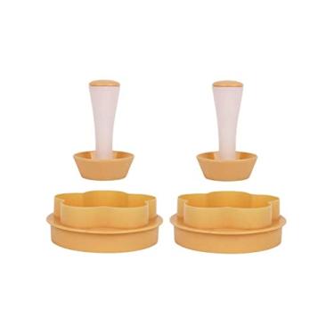 Imagem de Dycica Moldes de casca de torta, kit de adulteração de massa de pastelaria, máquina de torta de frutas/biscoitos circulares, ferramenta de cozimento para fazer muffins de cupcake, tortas de noz-pecã