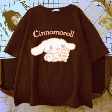 Imagem de Camiseta Cinnamoroll Unissex - sneko, Marrom, P babylook