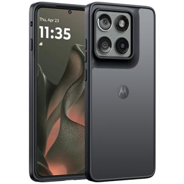 Imagem de FNTCASE Capa translúcida para Motorola Edge-2025: Capa protetora protetora contra quedas de grau militar com textura fosca - Capa protetora protetora fina e resistente à prova de choque (6,6 polegadas