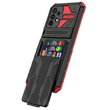 Imagem de Capa Capinha Anti Impacto para Samsung Galaxy A13 4G/A13 LTE com Card Slot Carcaça Carteira Antiqueda - Vermelho