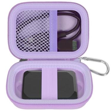 Imagem de Capa de transporte compatível com SSD portátil Crucial X10/X9 Pro 4TB/2TB/1TB, unidade de estado sólido externa, suporte de armazenamento rígido serve para cabo USB-C (apenas caixa) (roxo)