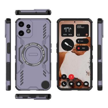 Imagem de Elubugod Capa compatível com Nothing CMF Phone 2 Pro, compatível com MagSafe, compatível com Nothing CMF Phone 2 Pro Dissipation Cool Anti-queda Capas para celular roxas