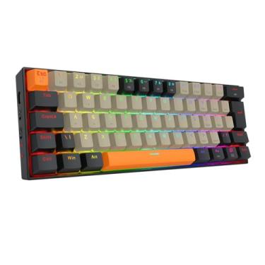 Imagem de Teclado Gamer Redragon Draconic Pro RGB Cinza, Laranja e Preto Switch Marrom K530-OG&GY&BK-RGB-PRO