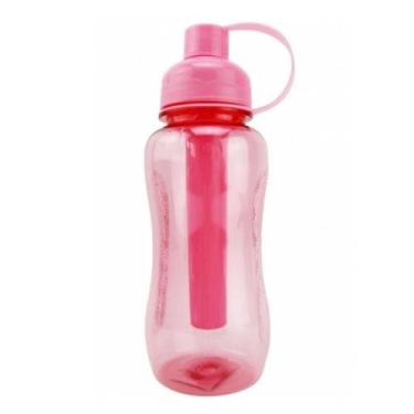 Imagem de Garrafinha Squeeze 600ml com Porta Gelo Vg Plus, Rosa