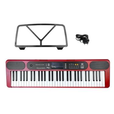 Imagem de Teclado Musical 61 Teclas AZ KEYS TONE KT61 Vermelho com Fonte Bivolt