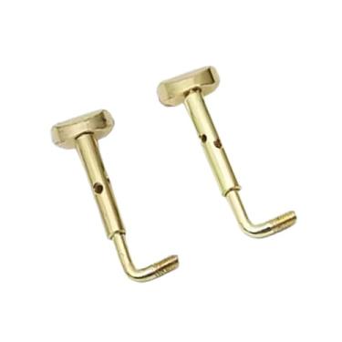 Imagem de menolana 2 peças 4/4 parafusos de fixação de apoio de queixo para violino, acessórios de violino resistentes, tipo gancho dividido, fácil instalação e remoção, Ouro