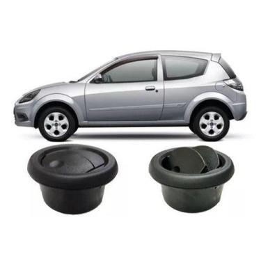 Imagem de Kit Difusor De Ar Central Lateral Novo Ford Cargo Com Aro Preto 2 Peça