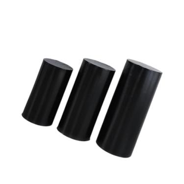 Imagem de Fancyes 3x Plinto Suporte Pilar Capas Cilindro Pedestal Capas Toalhas de Mesa Cilindro Plinto Capas para Festa ação de Graças, Noivado, preto, Tamanho real