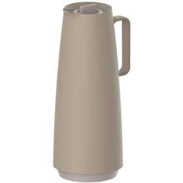 Imagem de Garrafa Térmica Bule 1L Exata café Tramontina Bege Ampola Vidro Conser