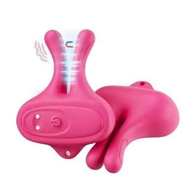 Imagem de Estimulador Vibratório com 9 Modos, Grampos Massageadores Íntimo para Mamilos, Estimulador Duplo em Silicone, Rosa