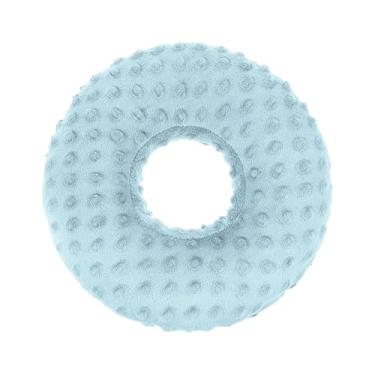 Imagem de YWJLQH Travesseiro para piercing de orelha para quem dorme de lado, fácil de limpar, versátil, macio, redondo, confortável, protetor auricular de esponja PP, Azul