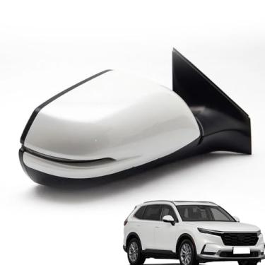 Imagem de 76208-TLA-A31 Espelho retrovisor direito do passageiro para Honda CR-V 2017-2022 - Ajuste de energia/aquecido/ponto cego/luz de sinalização (9 pinos, platina branca pérola NH883P) - Substitui