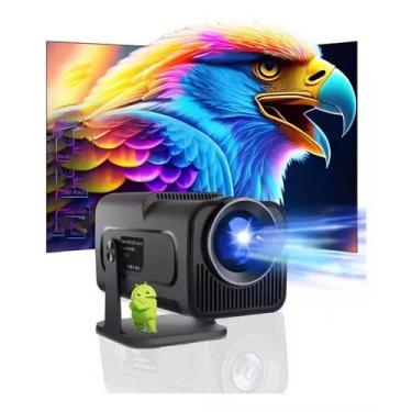 Imagem de Projetor HY320 com Android 13, Wi-Fi 6, Bluetooth e Entrada HDMI para 