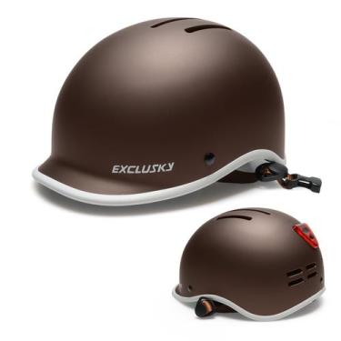 Imagem de Capacete de bicicleta EXCLUSKY Urban Commuter com luz USB para adultos