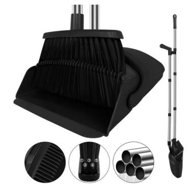 Imagem de Conjunto de vassouras e pás de lixo UDUK Household com cabo de 130 cm 