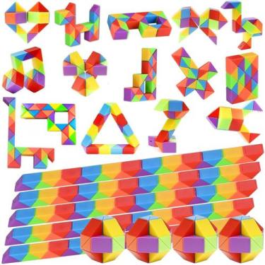 Imagem de Brinquedos de quebra-cabeça GOLDGE Mini Fidget Snake Cube, pacote com 