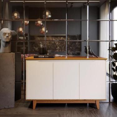 Imagem de Aparador de Porta Buffet 3 Portas 100% MDF Moderno Flow - Anyben, Off 