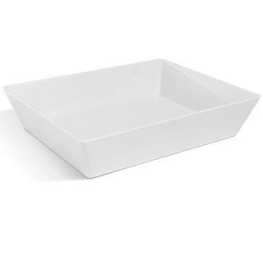 Imagem de Travessa Retangular Branca 3,5L Profissional Servir Buffet Melamina Haus Concept Salada...