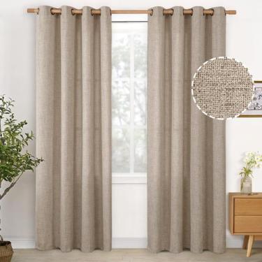 Imagem de Cortinas YoungStex Dark Oatmeal Linen 213x213cm para sala de estar