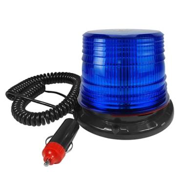 Imagem de Luzes de farol LED 12V-24V luz azul de segurança na estrada magnética para caminhões, veículos, empilhadeira, trator, carrinhos de golfe