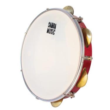 Imagem de Pandeiro Madeira PHX 12 Profissional PD12 LE Samba Music, PD12 Vermelh
