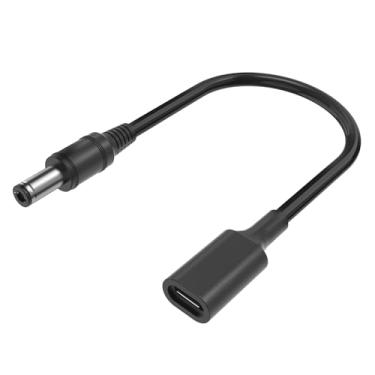 Imagem de Entrada USB C fêmea para cabo de carregamento de energia de 5,5 x 2,1 mm, cabo adaptador USB C para roteador de webcam, câmera IP, escova de dentes elétrica, fita de luz LED