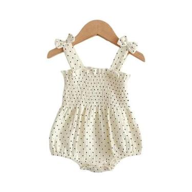 Imagem de Macacão De Algodão Sem Mangas Para Meninas, Roupa De Verão Para Bebês,