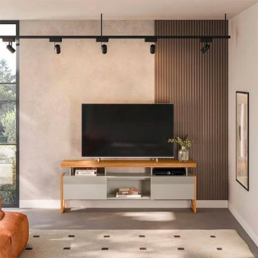 Imagem de Rack para TV até 70 2 Portas de Correr MDP e MDF Esmeralda Linea Brasil