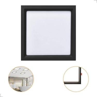 Imagem de Painel Plafon Led De Embutir 24W Recuado Quadrado 29,5X29,5