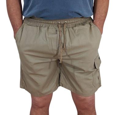 Imagem de Bermuda Masculina em Brim de Alta Qualidade com 3 Bolsos, Elástico e Cordão - Versátil e Confortável