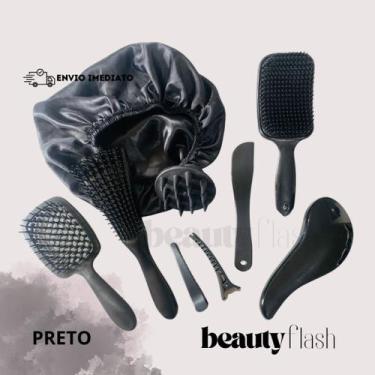 Imagem de Kit 05 Escova Raquete Flex Escova Mágica e Polvo Massageador de Silico