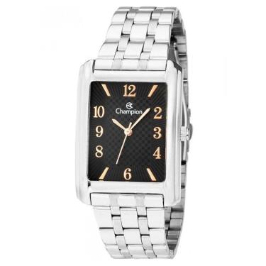 Imagem de Relógio Champion Masculino Analógico Prata Preto Cn20373t