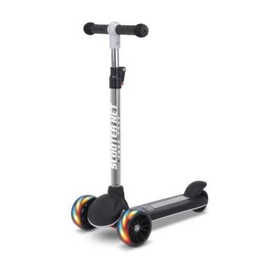 Imagem de Patinete Scooter Preto - Altura Regulável - Suporta Até 50kg - Dobráve