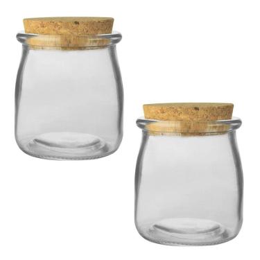 Imagem de 2 Porta Condimentos De Vidro Com Rolha 190Ml 1990 Lyor