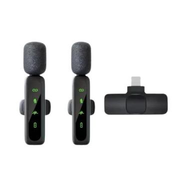 Imagem de Microfone Lavalier Sem Fio 2.4G Mini Portátil Para iPhone Android Tran