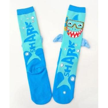 Imagem de Meia Divertida 3D Cano Alto Personagens Fofos Coloridos - Genérica, So