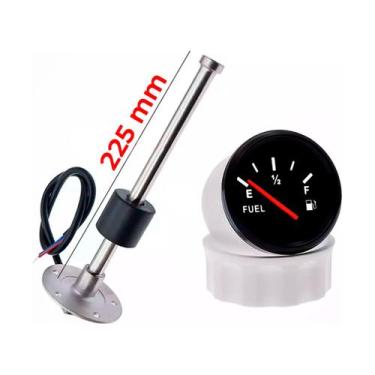 Imagem de Medidor de Nível Combustível Odômetro Boia 225MM Preto - Genérica