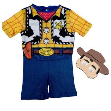 Imagem de Fantasia Infantil Woody Com Máscara - Bilinda, Amarelo, Azul, Branco, 