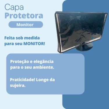 Imagem de Capa para monitor led gamer 22/23 e 24 pol. pvc cristal - Clean Capas