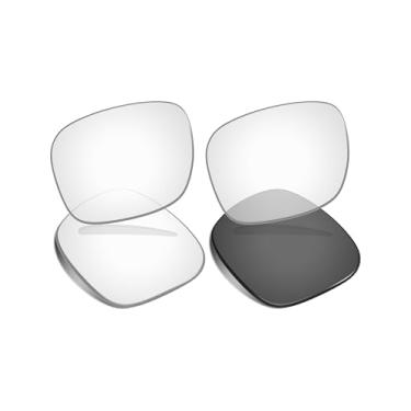 Imagem de Vonxyz Lentes de substituição para óculos inteligentes Ray-Ban Meta Wayfarer RW4006 (50 mm) - Para mulheres, fácil instalação - transparente anti azul e preto claro ativado fotocromático