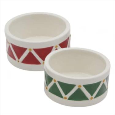 Imagem de Enfeite Natal Bowl Tambor Vermelho Ou Verde Sortido 8cm 1 UN - Tok